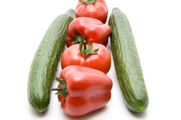 Gurken und Paprika