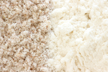 Flour - smooth and wholegrain types