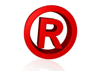 Registred Trademark 3d Symbol