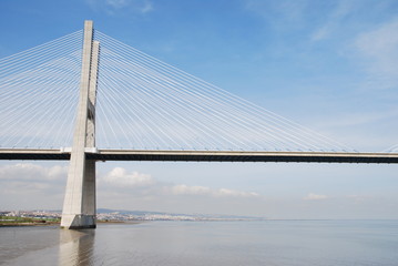 Fototapeta na wymiar Vasco da Gama Bridge in Lisbon, Portugal