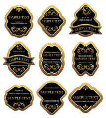 Set of vintage labels