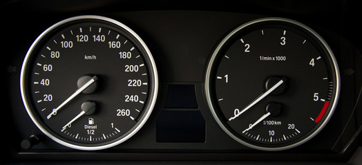 dashboard in a car