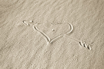 Herz im Sand
