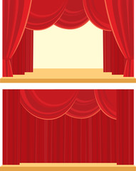 Open and closed the curtain