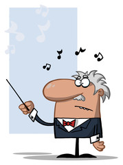 African American Conductor Holds Baton