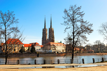 Naklejka premium Monument in Wroclaw, Poland