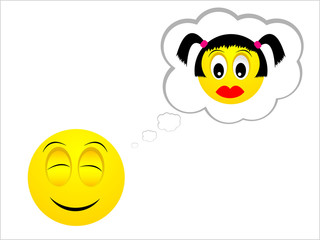 Funny Smiley on white