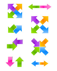 set of color arrow