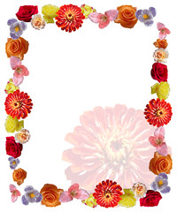 beautiful flower frame