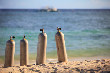 Fototapeta premium Scuba tanks