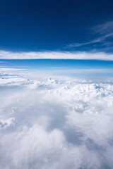 Cloudy heavens taken from a plane