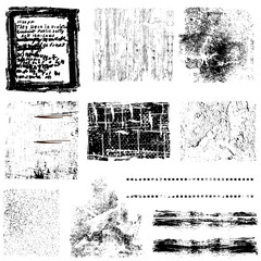 Fototapeta premium Grunge frames and other objects vector