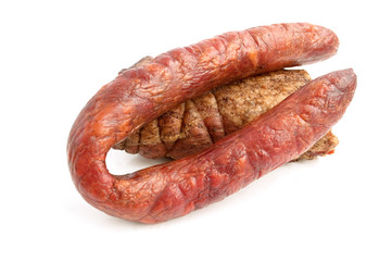 Smoked sausage and meat