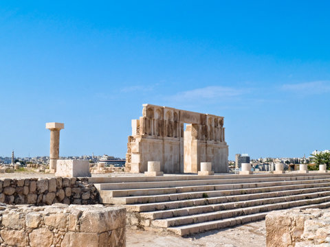 Roman citadel in Amman, Jordan