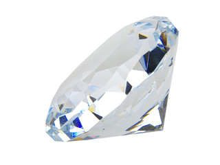 diamond with blue reflections