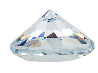 diamond with blue reflections