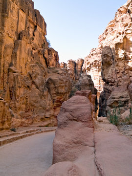 Nabatean aqueduct in Petra, Jordan