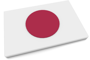 3D Japan Flag Button