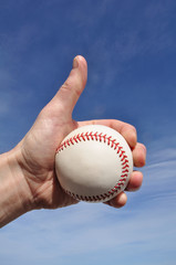 Baseball Player Giving Thumbs Up Sign