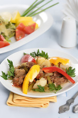 Stewed meat with vegetables