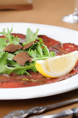 Italian Meat carpacciio with truffles