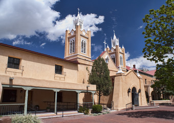 Fototapeta na wymiar Kościół San Felipe w Albuquerque, Nowy Meksyk.