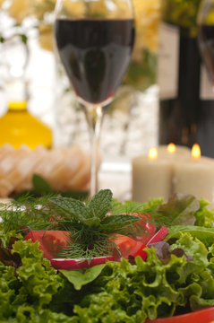 Salad and Wine