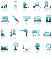 Set icons of home appliances