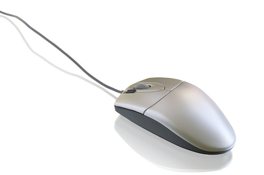 Grey computer mouse