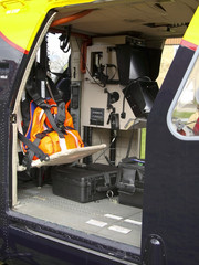 interior of a police helicopter