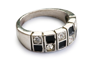 Jewellery ring isolated on the white background