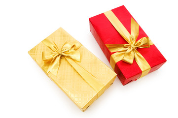 Gift box isolated on the white background