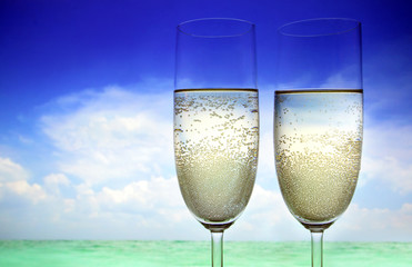 Champagne on the Beach