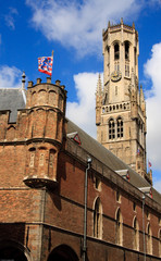 Fototapeta na wymiar The belfry of Bruges