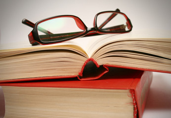 Book and Glasses. Vintage style