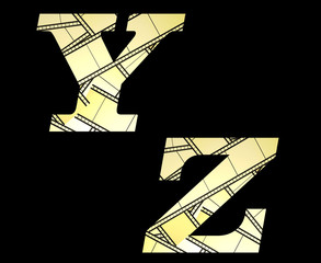 Fototapeta premium Cinema Alphabet