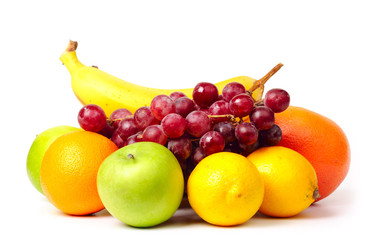 fruits isolated on white