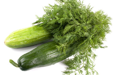 Cucumbers and dill