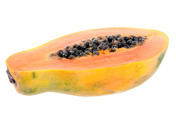 Delicious papaya isolated on white background