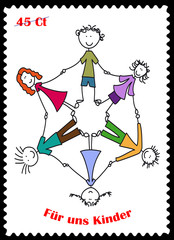 Briefmarke Kinder