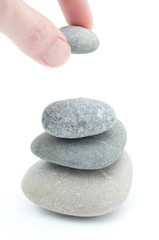 Fototapeta na wymiar Układanie Pebble kamienie
