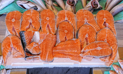 sliced fish