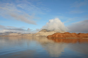 Colorful sunset in Svalbard (high arctic)