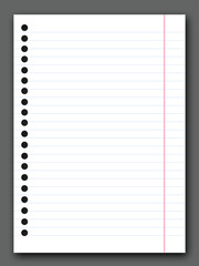 Note paper with holes