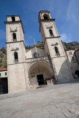 Fototapeta na wymiar Montenegro, Kotor, Cathedral of Saint Tryphon.