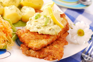 breaded fish for dinner