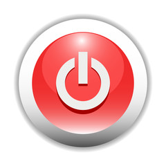 Glossy Red Power Button