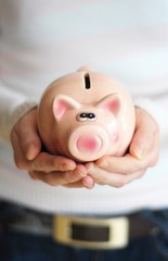 piggy bank and copyspace
