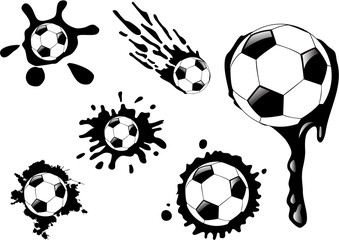 the vector soccer ball blot