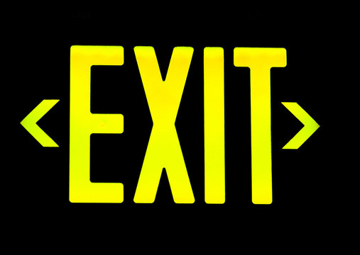 Exit neon sign - Powered by Adobe